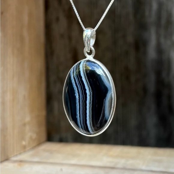 Botswana Agate Necklace & Earring Set! - Picture 6 of 14